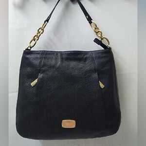 Michael Kors Leather Bag with Gold Chains